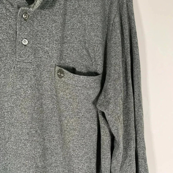 Timberland Shirt Men’s XXL Green Long Sleeve Slim Fit 1/4 Button Crew Neck - Picture 4 of 7